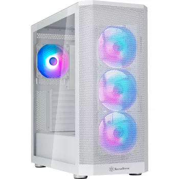 FARA 514X, Tower-Enclosure White, Tempered Glass
