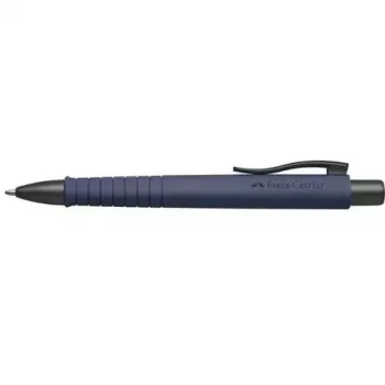 Ballpoint pen a.w. faber-castell 241189 — clip-on retractable, blue ink, extra bold tip, navy body, 1 pc