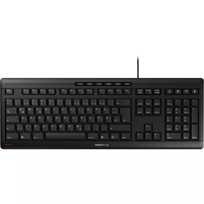 Keyboard CHERRY STREAM JK-8500DE-2 Office USB QWERTZ German Black