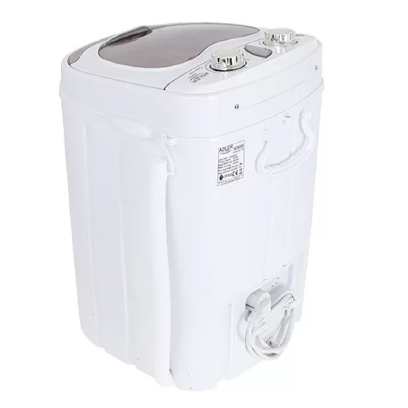Top-load washing machine Adler AD 8055, portable 3 kg capacity, cream, rotary control, 150 W
