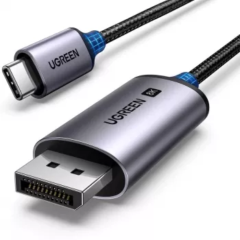 USB-C to DisplayPort cable UGREEN 1 m — USB-C (male) to DisplayPort (male), straight connectors, black
