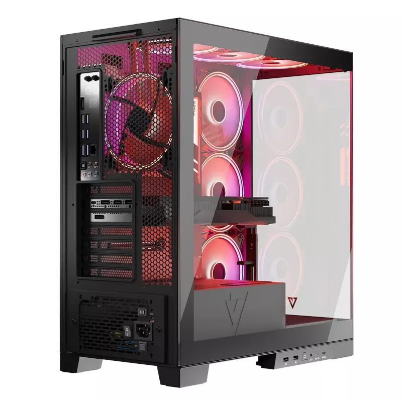PC case MODECOM Volcano SPACE APEX ARGB Midi Tower, tempered glass, USB-C, supports ATX/microATX/Mini-ITX, GPU up to 430 mm, CPU cooler up to 180 mm