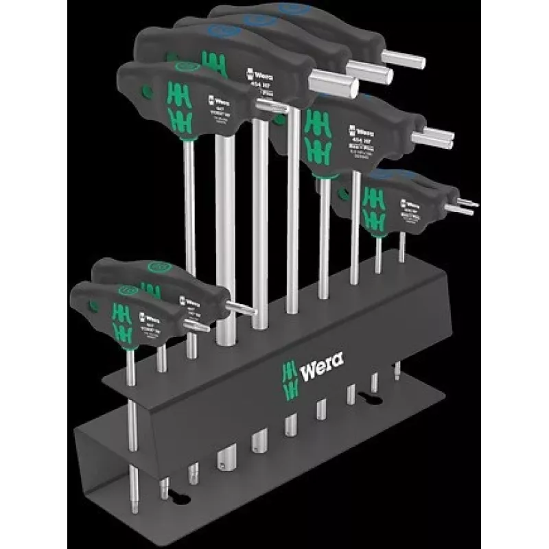 Wera Bicycle Set 6 T-Handle Key Set, 10 Pieces, in Storage Box (05004174001)