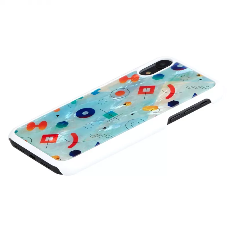 Smartphone case iKins for iPhone XR — white Poppin Rock protective cover