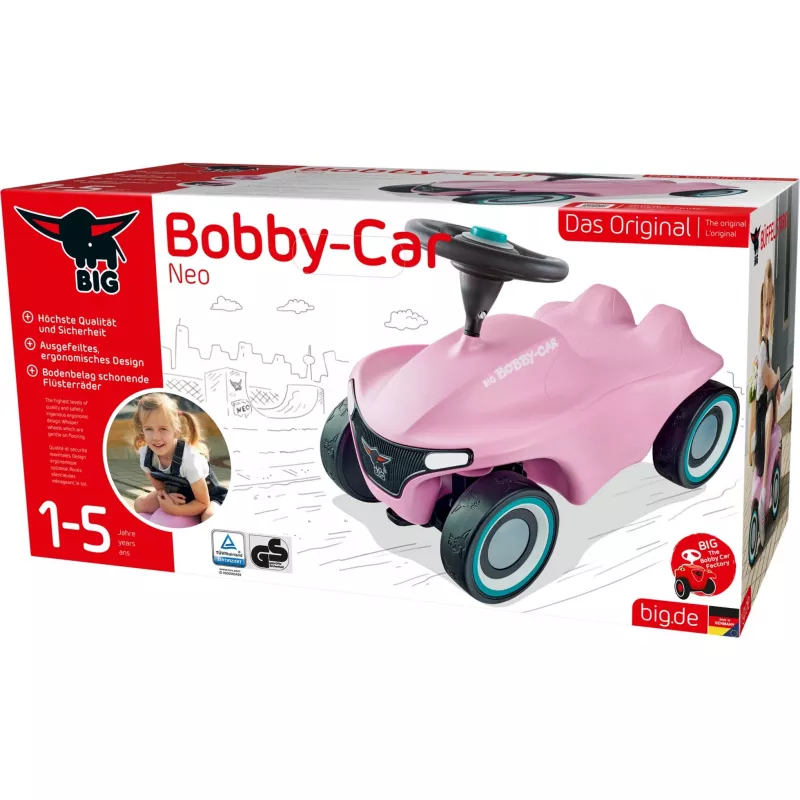 Ride-on toy car Simba‑Dickie BIG Bobby‑Car‑Neo Rosé, push‑and‑ride children's vehicle (pink)