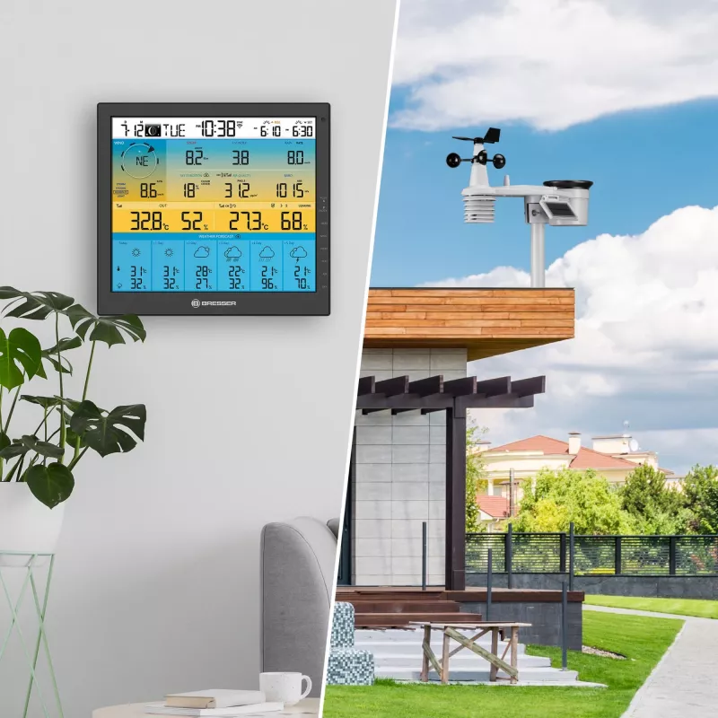 Digital Weather Station Bresser Optics 7003220 Black LCD Wi-Fi