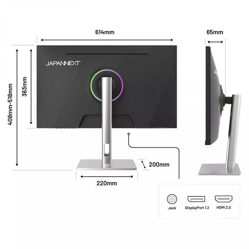 JAPANNEXT JN-I270FHD200F-HSP computer monitor 68.6 cm (27 inch) 1920 x 1080 pixels Full HD LED Silver