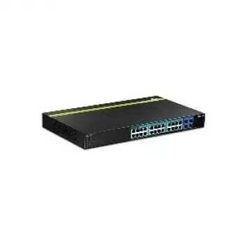 TRENDnet TPE TPE-2840WS 28-Port Gigabit Web Smart PoE+ Switch - Switch - Managed - 4 x 10/100/1000 (PoE+) + 20 x 10/100/1000 (PoE) + 4 x SFP - Desktop, rack-mountable - PoE+