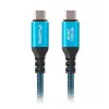 Cable USB-C M/M USB4 1.5M 240W 60HZ Black-Blue