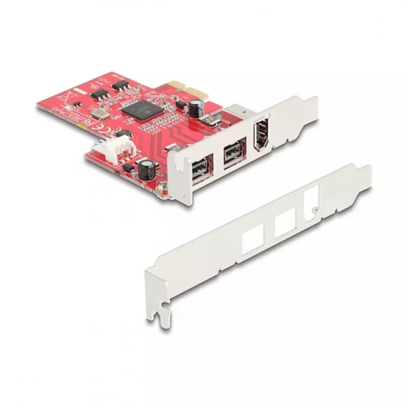 DeLOCK 90738 PCIe Firewire Adapter Internal IEEE 1394 Red