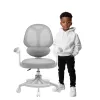 Swivel chair mark adler Junior 4.5 Grey — ergonomic desk chair, adjustable height 40–50 cm, mesh back, caster base, armrests, lumbar support