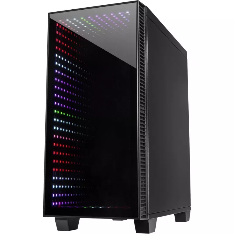 Chassis INTER-TECH X-608 INFINITY MICRO, microATX, RGB, Front and Side Tempered Glass, w/o PSU