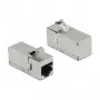 DeLOCK Keystone Module RJ45 jack to RJ45 jack Cat.6A 90° angled