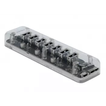 USB Hub DeLOCK 64088 Transparent USB 3.2 Gen 1 Micro-B