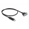 DeLOCK USB 2.0 to serial RS-232 adapter 50 cm FTDI Black