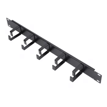 Cable management panel Extralink 6001 — steel housing, black
