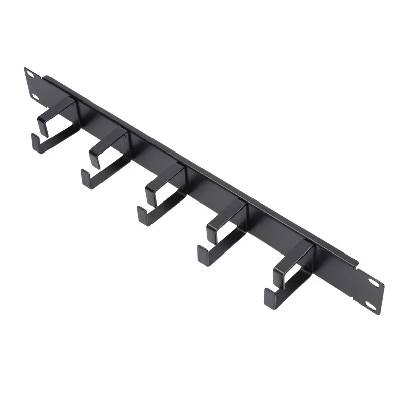 Cable management panel Extralink 6001 — steel housing, black