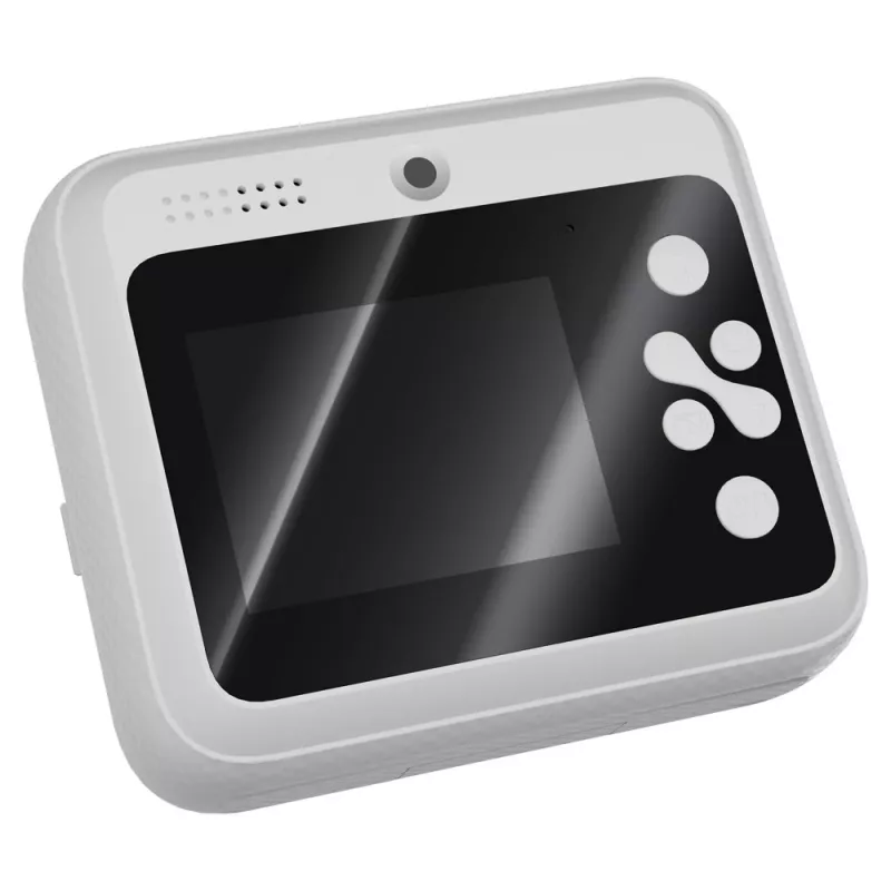 Instant print camera SAVIO AN-01 for kids, white, 2.4 inch LCD, MicroSDHC up to 32 GB, USB-C, 1200 mAh battery, no built-in flash