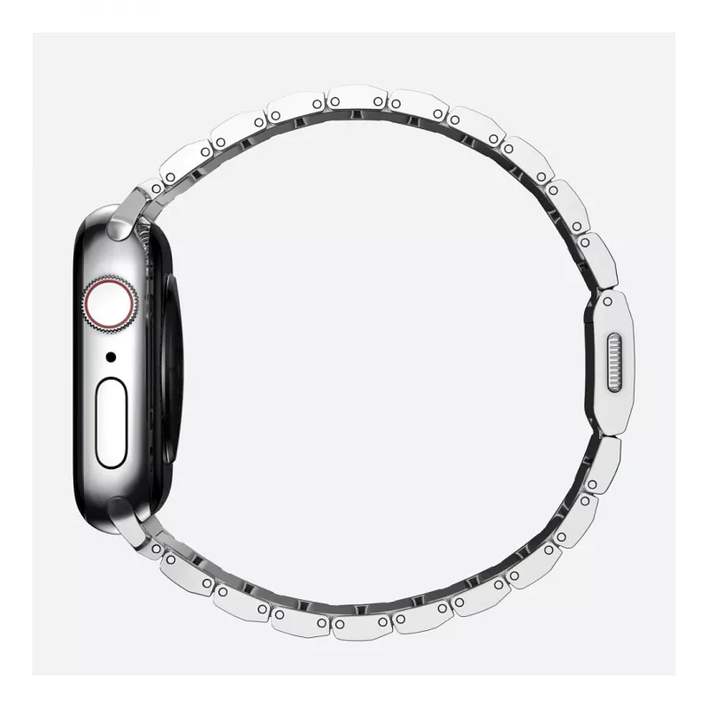 Band Nomad NM1A4HSXS0 for sport watch, stainless steel, silver, width 35 mm, 108.9 g