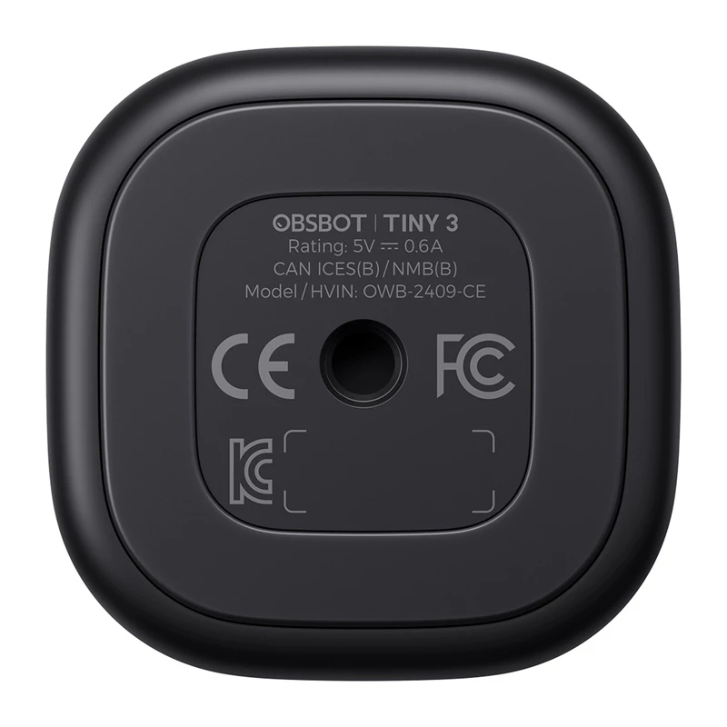 Webcam Obsbot Tiny 3 PTZ 4K by Obsbot — compact 4K PTZ camera for streaming and conferencing