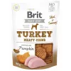 Dog Treats Brit Jerky Turkey Meaty Coins 200 g — functional training snack for adult dogs, protein 33%, fat 22%