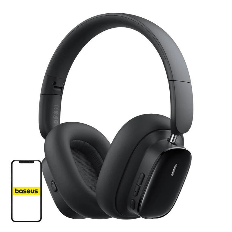 Baseus Bowie H1i Headset Wireless headband Calls/Music USB Type-C Bluetooth Black