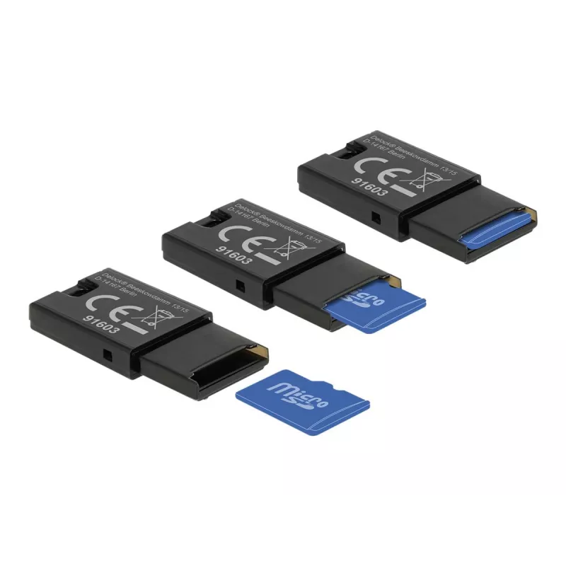 DeLOCK USB 2.0 Card Reader Black Micro SD MicroSDHC MicroSDXC 480 Mbit/s