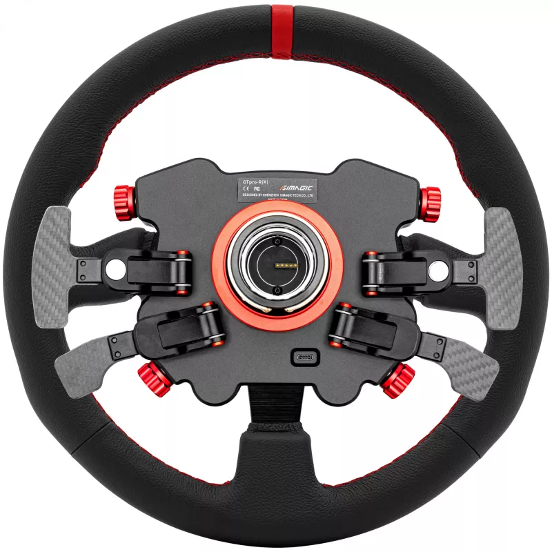 Simagic steering wheel hub/knob GT1 Pro (GTPRO-R K Leather) — leather cover, compatible with GT1 series