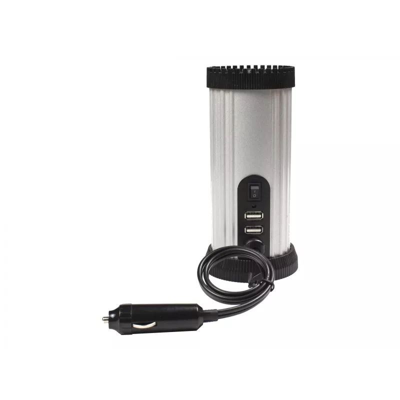 Gembird EG-PWC150-01 power adapter/inverter Auto 150 W Black, Grey