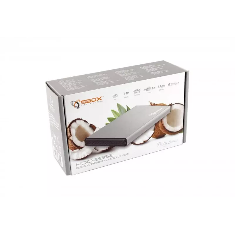 Sbox HDC-2562W 2.5 External HDD Case Coconut White