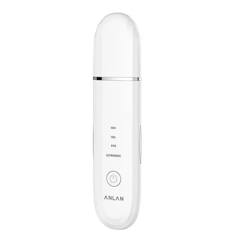 Ultrasonic Skin Scrubber ANLAN ALCPJ07-02 — white, ultrasonic exfoliation and deep-cleansing device