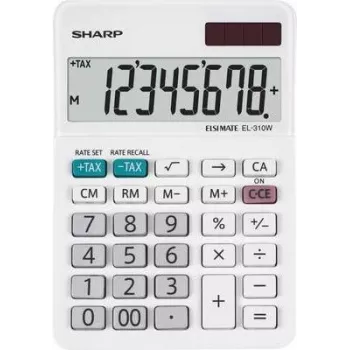 Desktop calculator Sharp EL-310W — 8-digit display, solar and battery power