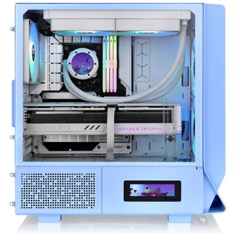 Thermaltake Ceres 330 TG - Midi Tower - PC - Blue - ATX - EATX - micro ATX - Mini-ITX - SPCC - Tempered Glass - 18,5 cm (CA-1Y2-00MFWN-00)