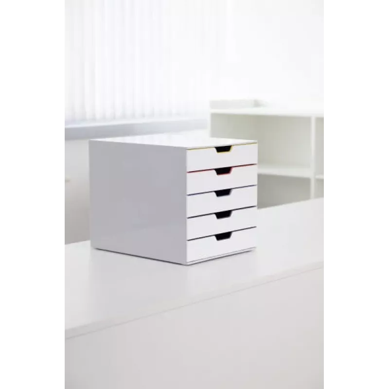 File storage box Durable VARICOLOR Mix 5 Plastic Multicolour White 762527