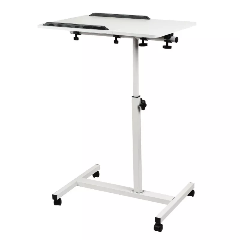 Maclean mobile desk/laptop stand, white, height adjustment 59-89cm, max. 30kg , MC-121 W