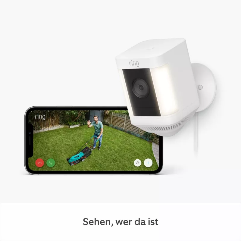 Ring Spotlight Cam Plus Plug-In Network Surveillance Camera Outdoor
