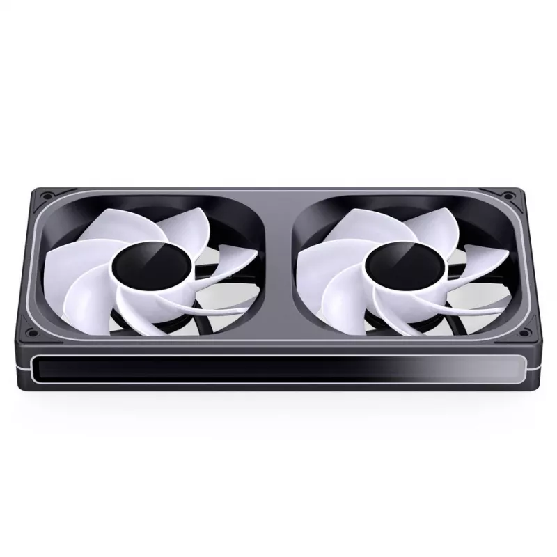Jonsbo ZB-240BR 120mm Reverse Blade ARGB PWM 2-Pack Case Fans - Black