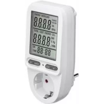 Goobay 64589. Display: LCD. Power Source: AC, Current (maximal): 16 A, Max. Power: 3680 W. Width: 146 mm, Depth: 70 mm, Height: 74,5 mm (64590)