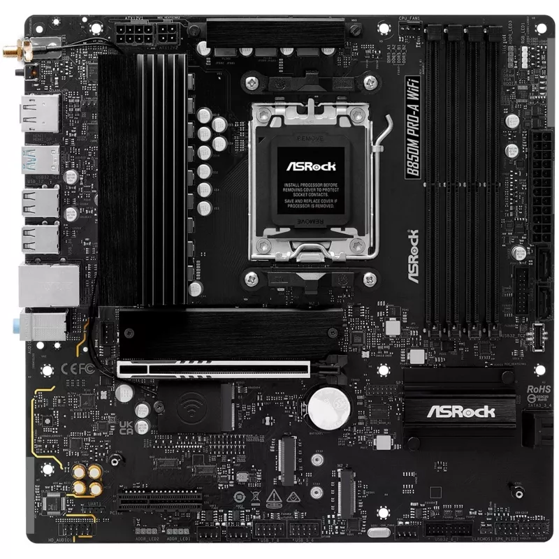 Motherboard ASRock B850M Pro-A WiFi micro ATX – AMD B850, Socket AM5, DDR5, 4x DIMM, 256GB, Wi‑Fi, 2.5Gb LAN