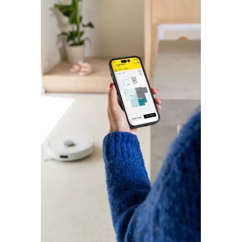 KARCHER RVC 3 Comfort white floor cleaning robot with base station