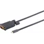 VGA cable ShiverPeaks BS10-59025 1 m USB C VGA (D-Sub) Black
