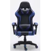 Office chair top e shop REMUS — padded seat and padded backrest, black/blue, with castor wheels
