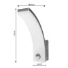LED wall lamp MACLEAN MCE512 GR with motion sensor, energy-efficient LED fixture
