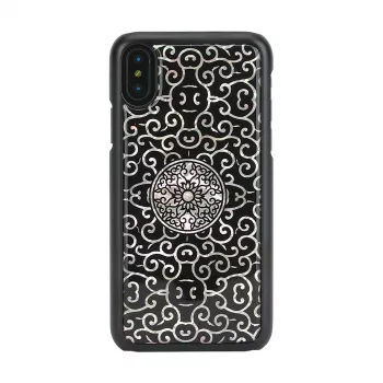 Smartphone Case iKins for iPhone XS / XS S Liana — Black protective cover