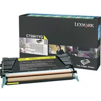 Toner cartridge Lexmark C736H1YG yellow, laser, 10,000 pages, 1 pc