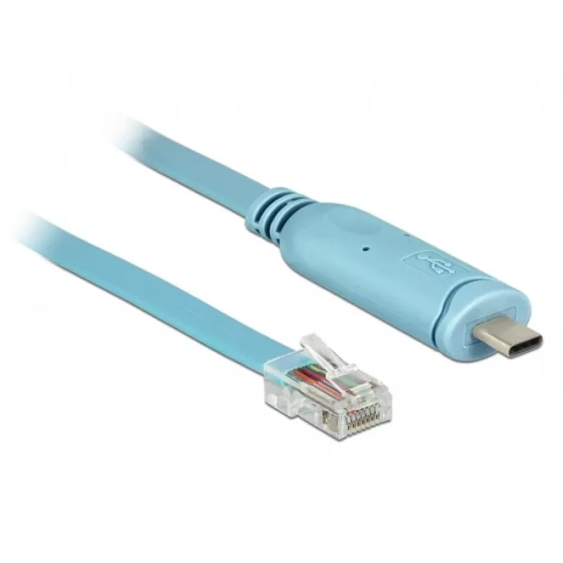Serial Cable DeLOCK 63914 USB Type-C RJ45 3m Blue