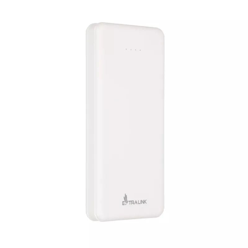 Power bank Extralink EPB-078W 10000 mAh White, USB-C, 10 W output, charges up to 2 devices