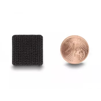 DeLOCK Hook-and-loop dots square self-adhesive 64 pieces black