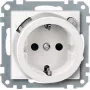 Outlet box Merten 233819 Type F, white, flush-mount junction box for Type F sockets