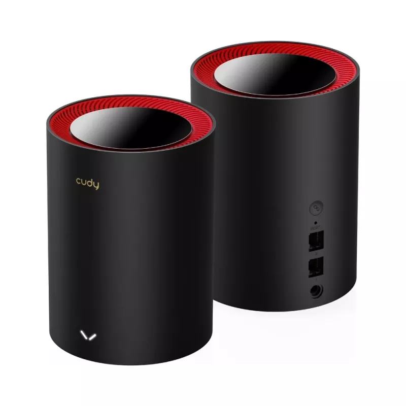 Mesh system Cudy M3000 2-Pack Dual-band Wi-Fi 6 2402 Mbit/s Black Red
